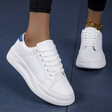 Women's Platform Skate Shoes, All-Match Low Top Sports Shoes, Comfy Outdoor Walking Sneakers