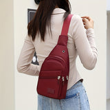 Anti-Theft Sling Bag For Women, Fashionable Crossbody Shoulder Bag With Multiple Zipper Compartments, Casual Travel Purse