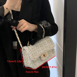 Mini Textured Crossbody Bag, Trendy Turn Lock Women's Elegant Handbag & Purse, Fashion Shoulder Bag