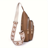 2024 PU Leather Crossbody Bag, Simple Solid Color Women's Casual Sling Bag