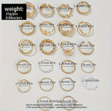 22pcs/Set Simple Elegant Style Stacking Rings Leaf Flower Design Mix And Match Daily Clothing Golden Or Silver Jewelry