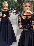 2pcs Women Long Formal Evening Prom Dress, Long Lace Cutout Sleeve A Long Skirt Cocktail Dress for Summer