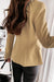 Bjlxn - Khaki Casual Solid Patchwork Cardigan Turn-back Collar Outerwear