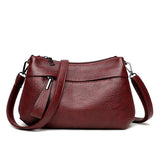 Bjlxn - Retro Crossbody Bag Solid Color Adjustable Strap Shoulder Bag Large Capacity Commuter Bag