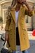 Bjlxn - Yellow Elegant Patchwork Patchwork Turndown Collar Outerwear