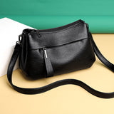 Bjlxn - Retro Crossbody Bag Solid Color Adjustable Strap Shoulder Bag Large Capacity Commuter Bag