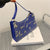Bjlxn - Floral Embroidery Baguette Bag Fashion Shoulder Bag Handbag