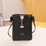 Bjlxn - Cute Cat Decor Crossbody Bag Fashion Shouder Bag Phone Purse