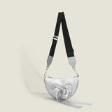 Bjlxn - Bowknot Decor Crossbody Bag Fairy Shoulder Bag Sweet Shoulder Purse and Handbag