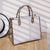 Bjlxn - 2pcs Fashion Snakeskin Texture Handbag Sets Large Capacity Shoulder Tote Bag With Clutch Wallet All-Match Trendy Bag For Work