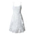 Bjlxn Women Summer empire White Mesh Dress Sexy Ruffle Sleeveless Backless dress Elegant Spaghetti Strap A Line Mini Vestidos