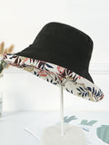 Bjlxn - Original Solid&Printing Reversible Foldable Sun-Protection Bucket Hat