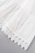Bjlxn - Sweet Elegant Solid Tassel Embroidered Hollowed Out V Neck A Line Dresses