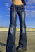 Bjlxn - Casual Street Solid Make Old Low Waist Denim Jeans