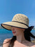 Bjlxn - Sun-Protection Belly-Hollow Bowknot Wide Side Hats&Caps