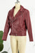 Bjlxn - Red Casual Solid Patchwork Cardigan Turndown Collar Outerwear