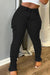 Bjlxn - Black Casual Solid Patchwork Pocket High Waist Denim Jeans