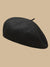 Bjlxn - Simple Wool Solid Color Beret Hat