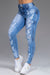 Bjlxn - Dark Blue Fashion Casual Solid Ripped Patchwork High Waist Skinny Denim Jeans