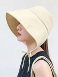 Bjlxn - Going Out Solid Color Sun Protection Fisherman Hat