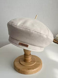 Bjlxn - Casual Keep Warm Solid Color Beret Hat