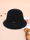 Bjlxn - Stylish Selection Chenille Knitting Solid Color Bucket Hat