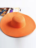 Bjlxn - Simple Casual Vacation 10 Colors Wide Brim Hat