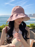 Bjlxn - Sun-Protection Foldable Wide Side Hats&Caps