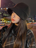 Bjlxn - Casual Velvet Keep Warm Bucket Hat