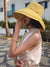 Bjlxn - Casual Solid Sun-Protection Large Wide Brim Bucket Hat