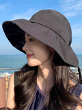 Bjlxn - Sun-Protection Foldable Wide Side Hats&Caps