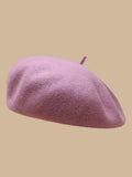 Bjlxn - Simple Keep Warm Solid Color Beret Hats&Caps