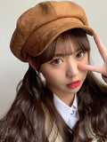 Bjlxn - Casual Suede 9 Colors Beret Hat