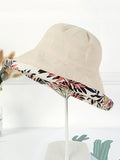 Bjlxn - Original Solid&Printing Reversible Foldable Sun-Protection Bucket Hat