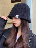 Bjlxn - Original Creation Keep Warm Jacquard Solid Color Hats&Caps