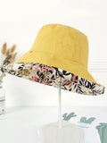 Bjlxn - Original Solid&Printing Reversible Foldable Sun-Protection Bucket Hat