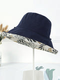 Bjlxn - Original Solid&Printing Reversible Foldable Sun-Protection Bucket Hat