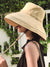 Bjlxn - Casual Solid Sun-Protection Large Wide Brim Bucket Hat