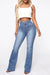 Bjlxn - White Fashion Casual Solid Patchwork High Waist Regular Denim Jeans