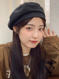 Bjlxn - Casual Simple Woolen 5 Colors Beret Hat