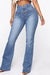 Bjlxn - White Fashion Casual Solid Patchwork High Waist Regular Denim Jeans