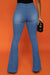 Bjlxn - Blue Casual Solid Patchwork High Waist Boot Cut Denim Jeans