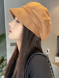 Bjlxn - Simple Keep Warm Solid Color Fisherman Hat