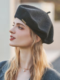 Bjlxn - Artistic Retro Solid Color Beret Hats&Caps