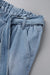 Bjlxn - Light Blue Casual Solid Bandage Patchwork High Waist Straight Denim Jeans
