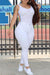 Bjlxn - White Fashion Casual Solid Basic High Waist Skinny Denim Jeans