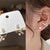 Korean New Light Luxury Zircon Fishtail Pearl Stud Earrings For Women Fashion Crystal Imitation Pearl Sweet Earring Girl Jewelry