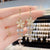 Exquisite Opal Flower Earrings For Women Rhinestone Long Tassel Zircon Earring Girls Wedding Party Temperament Jewelry New