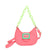 Bjlxn - Colorblock Crossbody Bag Fashion Zipper Shoulder Bag Chain Hobo Bag