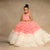 Extra Puffy Sweety Pink A-Line Flower Girls Ball Gowns Sleeveless Halter Tie Tiered Ruffles Pleated Long Kids Birthday Dresses
